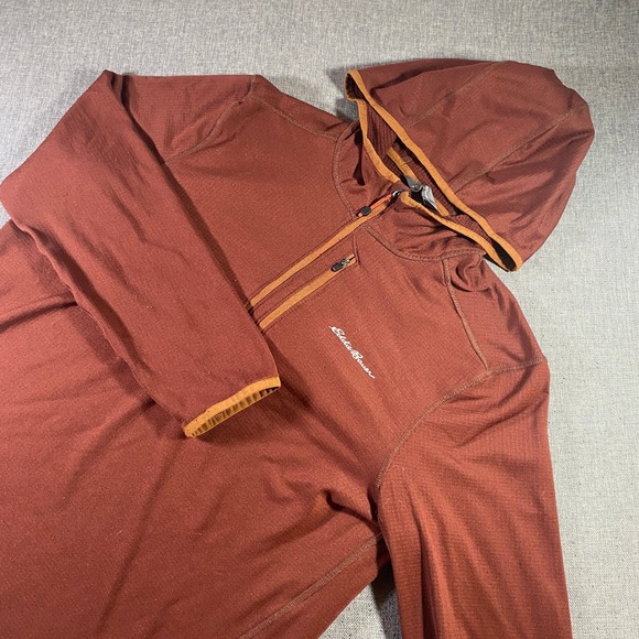 Eddie Bauer Mens L Pullover Hoodie Long Sleeve Activewear Casual Thermal Lined - Picture 1 of 8